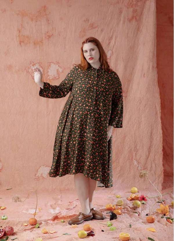 Bold - Vestido Chemise Evasê Plus Size Verde