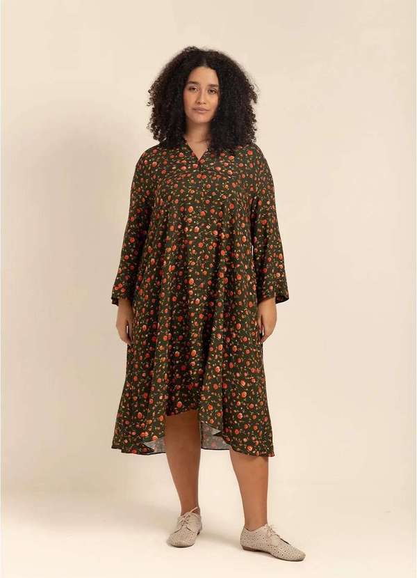 Bold - Vestido Chemise Evasê Plus Size Verde 9