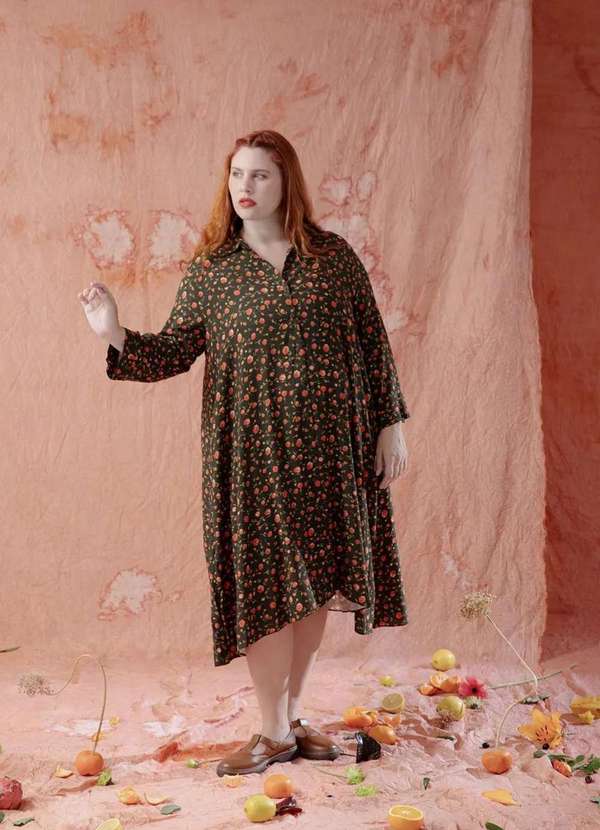 Bold - Vestido Chemise Evasê Plus Size Verde 5