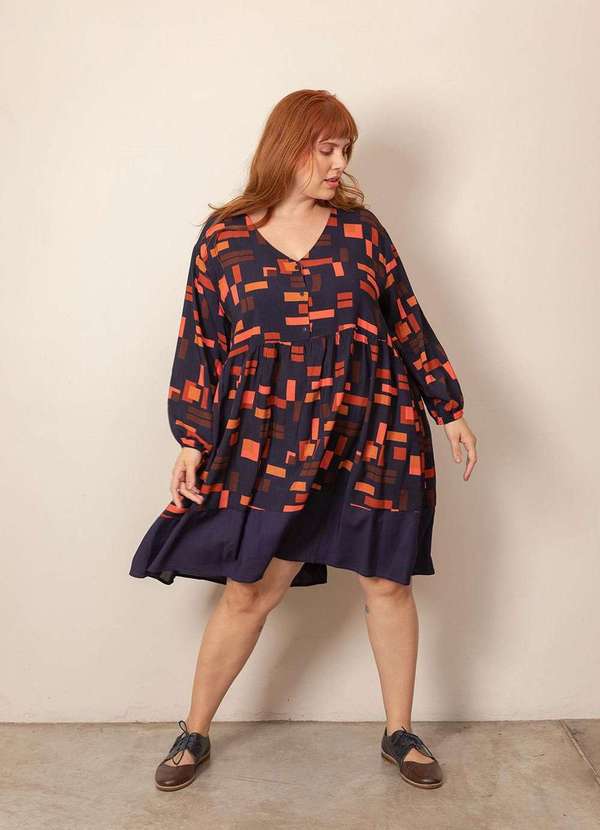 Bold - Vestido Eva Plus Size Azul