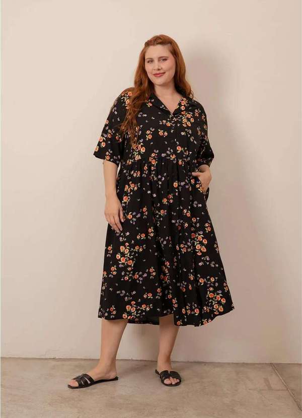 Bold - Vestido Julieta Plus Size Preto