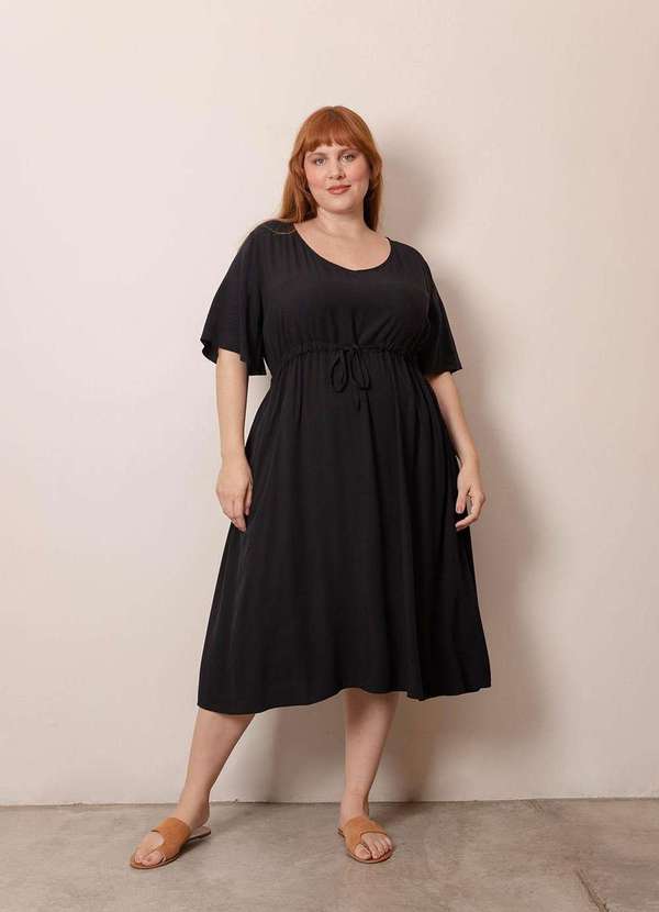 Bold - Vestido Kaftan Malu Plus Size Preto