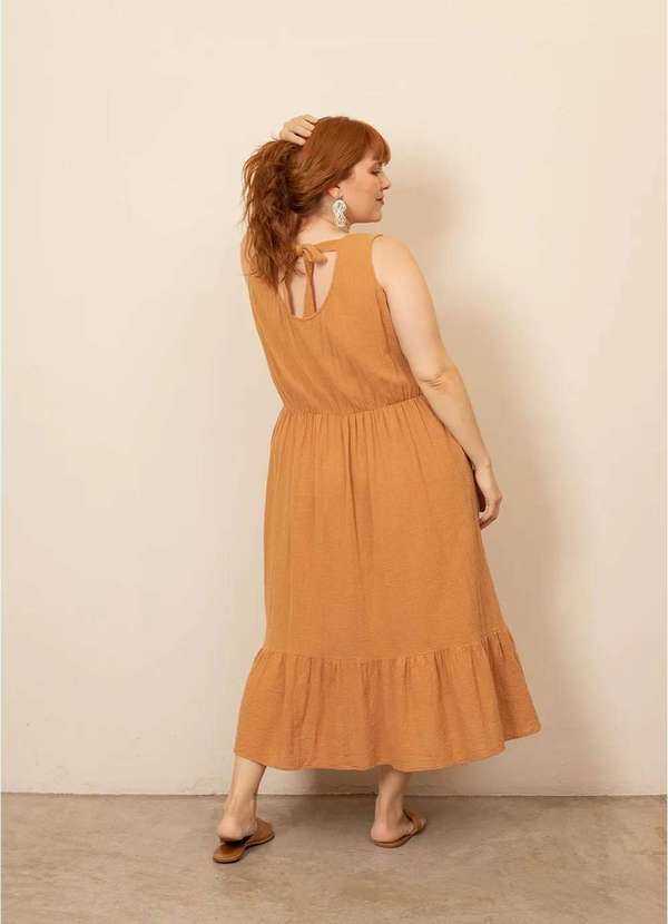 Bold - Vestido Luana de Algodão Plus Size Amarelo 3