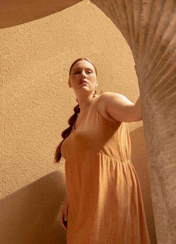 Bold - Vestido Luana de Algodão Plus Size Amarelo 6