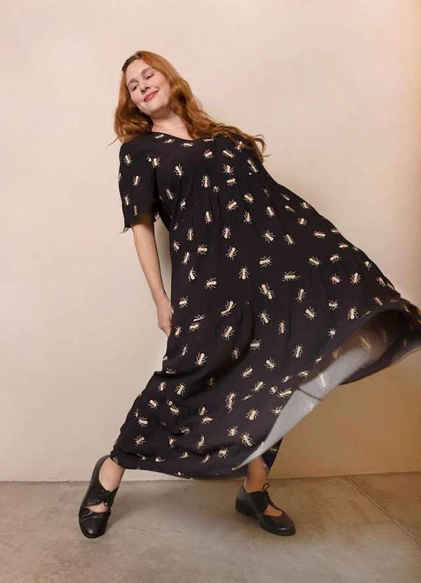 Bold - Vestido Marias Formigas Plus Size Preto 3