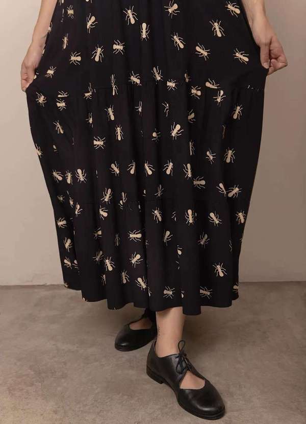 Bold - Vestido Marias Formigas Plus Size Preto 8