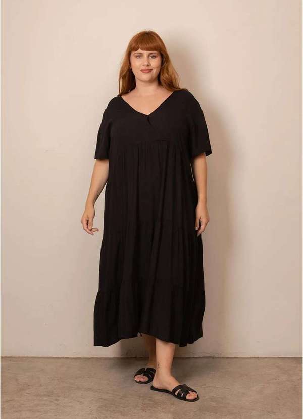 Bold - Vestido Marias Plus Size Preto