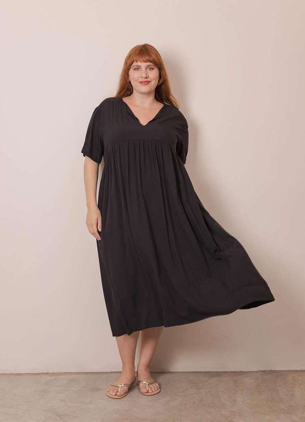 Bold - Vestido Melina Plus Size Preto 5