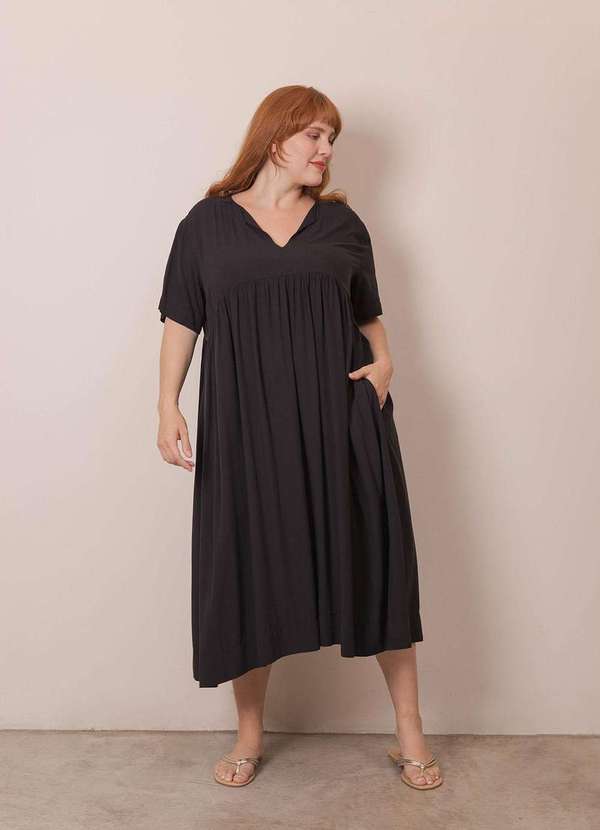 Bold - Vestido Melina Plus Size Preto 7