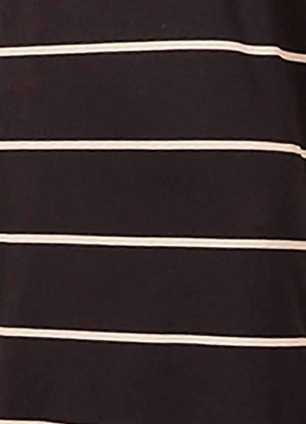 Bold - Vestido Midi Manga Longa Listrado Plus Size Preto 8