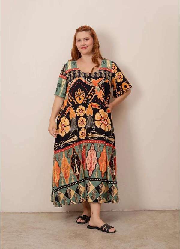 Bold - Vestido Roma Plus Size Preto