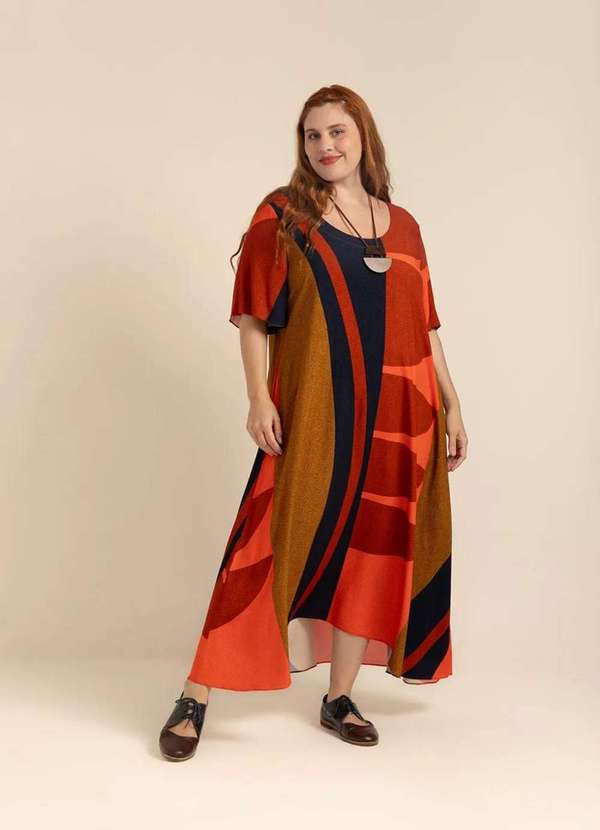 Bold - Vestido Roma Plus Size Azul 4