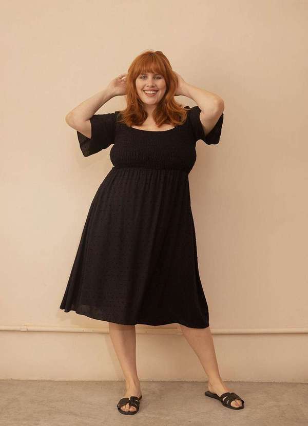 Bold - Vestido Serena Plus Size Preto