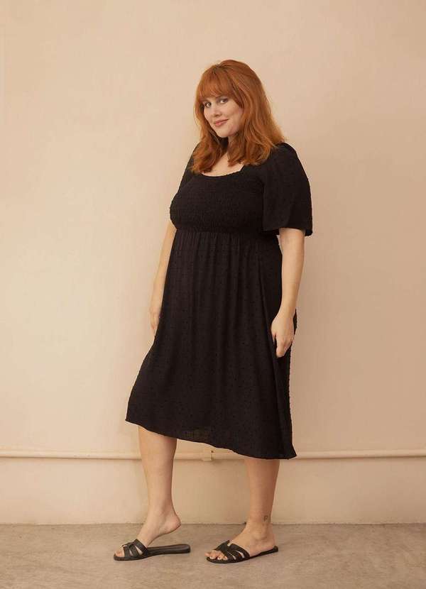 Bold - Vestido Serena Plus Size Preto 5