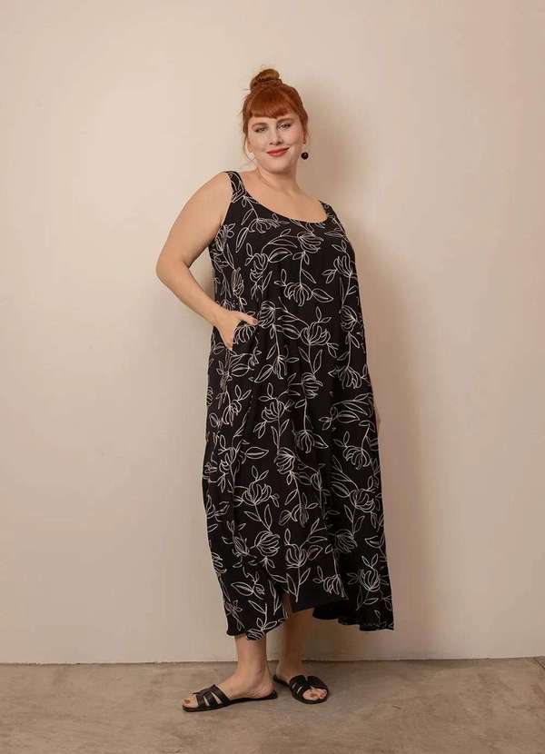 Bold - Vestido Siena Bordado Plus Size Preto 6