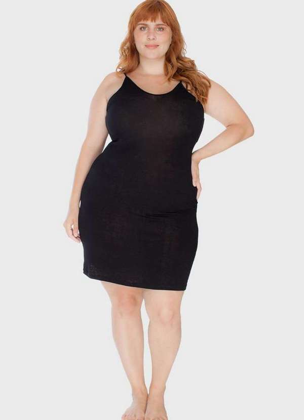 Bold - Vestido Tubinho Segunda Pele Plus Size Preto 4