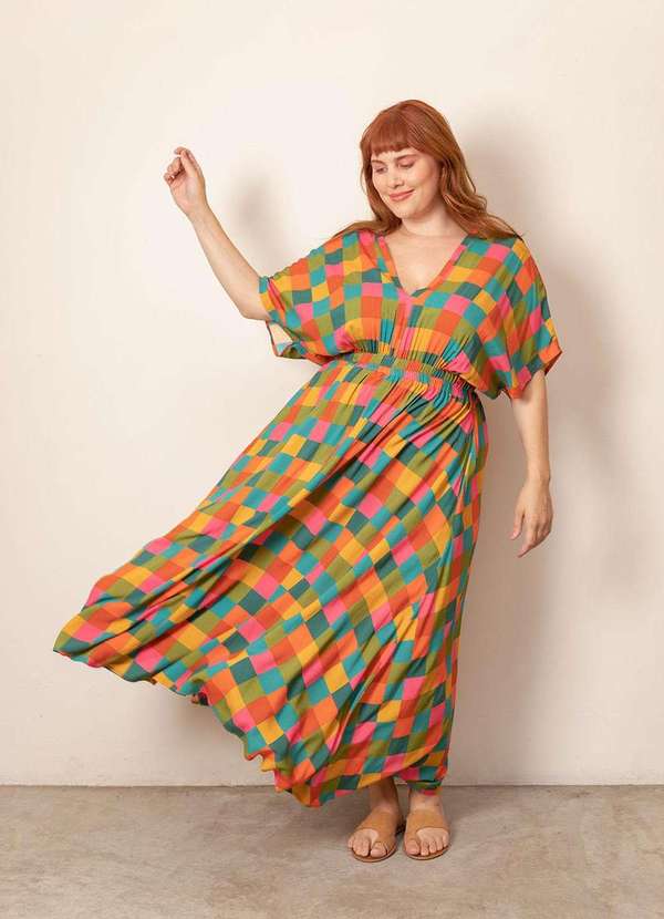 Bold - Vestido Veneza Plus Size Amarelo