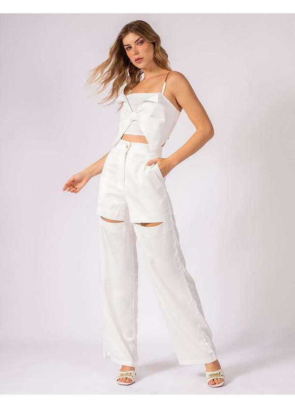 Elora - Cropped Elora Laço Feminino Branco 2