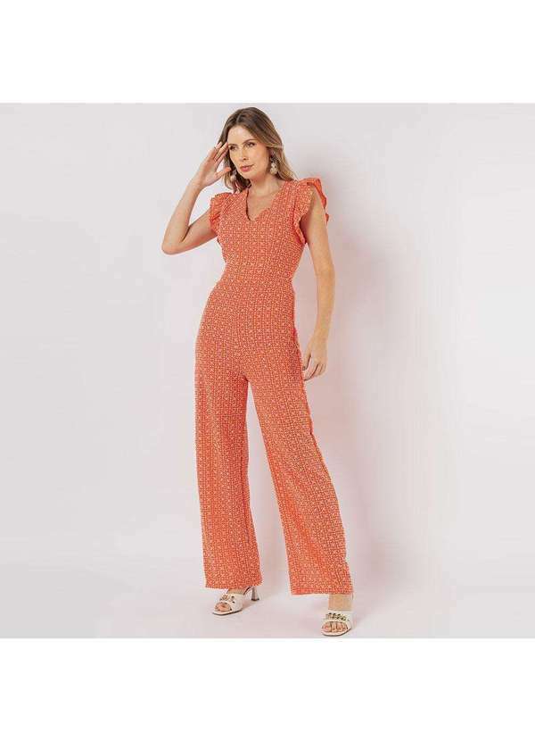 Elora - Macacão Lese Elora Feminino Laranja