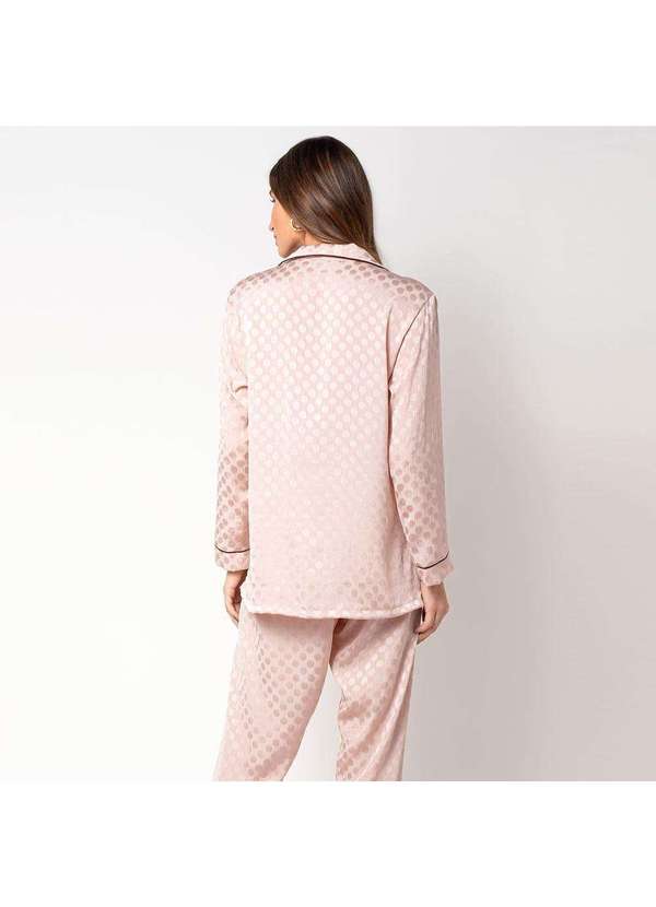 Elora - Camisa de Pijama Elora Poá Feminina Rosa 4