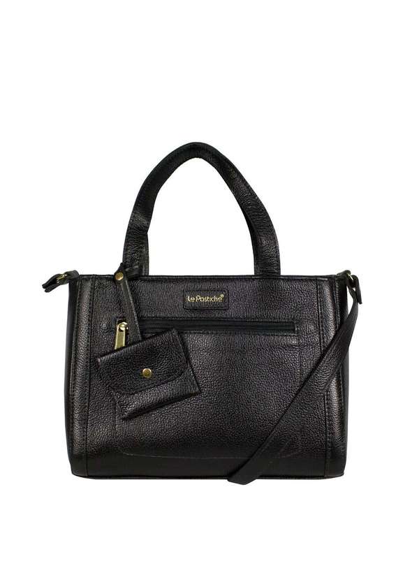 Le Postiche - Bolsa Couro Transversal e Mão Handbag Le Postiche Preto