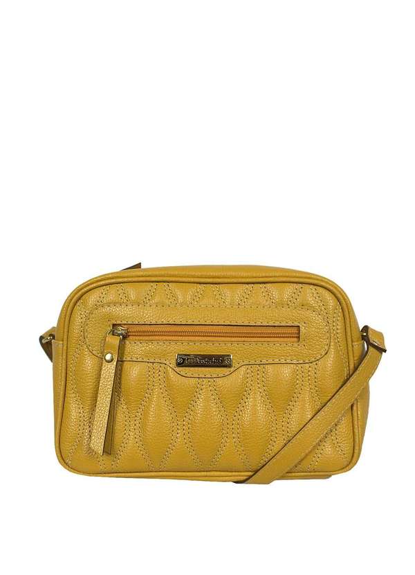 Le Postiche - Bolsa Couro Transversal Matelassê Classic Le Postiche Mostarda