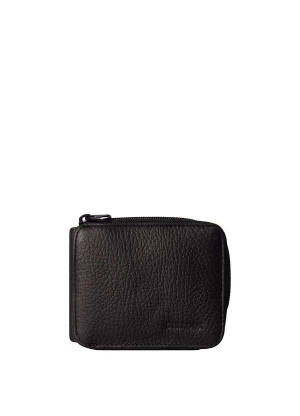 Le Postiche - Carteira Masculina Couro Zíper Stradda Preto