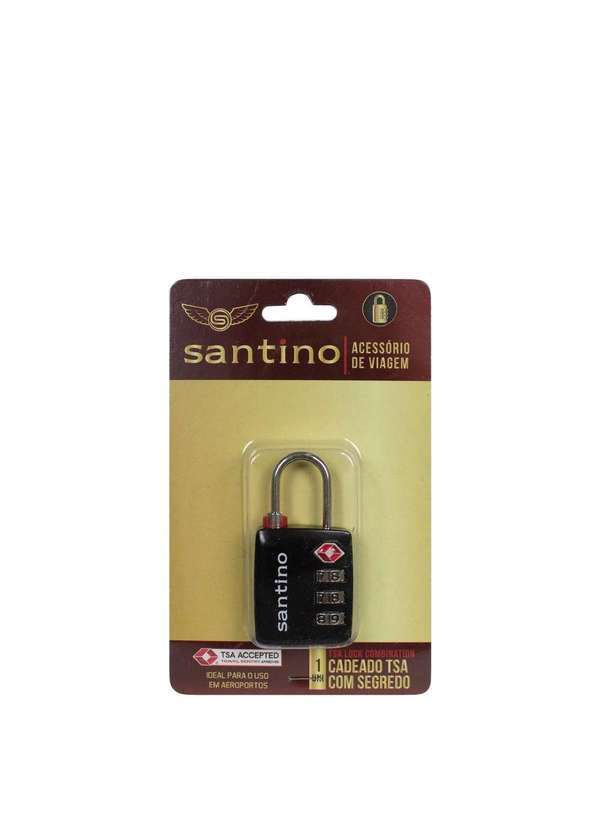 Santino - Cadeado Tsa com Segredo Santino Preto