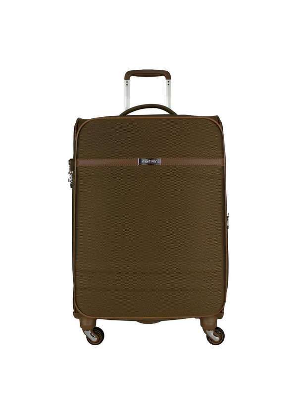 Lansay - Mala Média 23kg Tecido Rodas Giro 360° Córdoba Plus Lansay Marrom