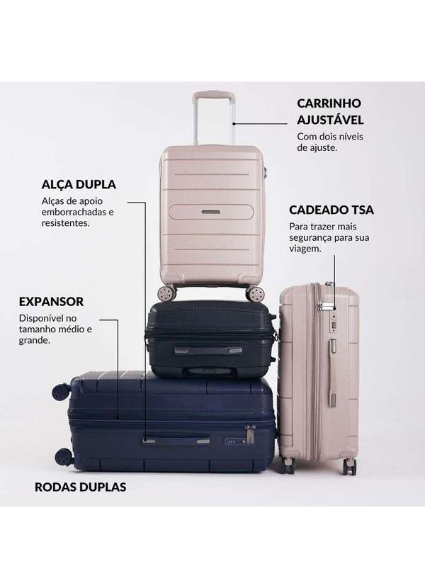 Le Postiche - Mala Pequena 10kg Rígida Rodas Giro 360° Berlim Black Le Postiche Vinho 7