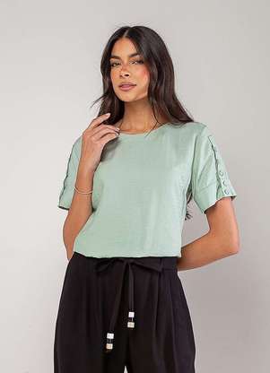 Salvatore Fashion - Blusa Alfaiataria com Botões na Manga - SALVATORE FASHION