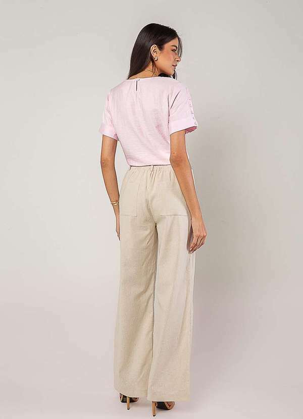 Salvatore Fashion - Blusa Alfaiataria com Botões na Manga Rosa 2