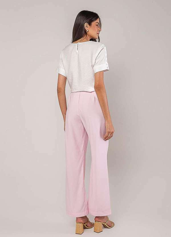 Salvatore Fashion - Blusa Alfaiataria com Botões na Manga Branco 4