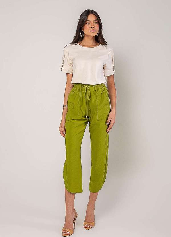 Salvatore Fashion - Blusa Alfaiataria com Botões na Manga Bege 2