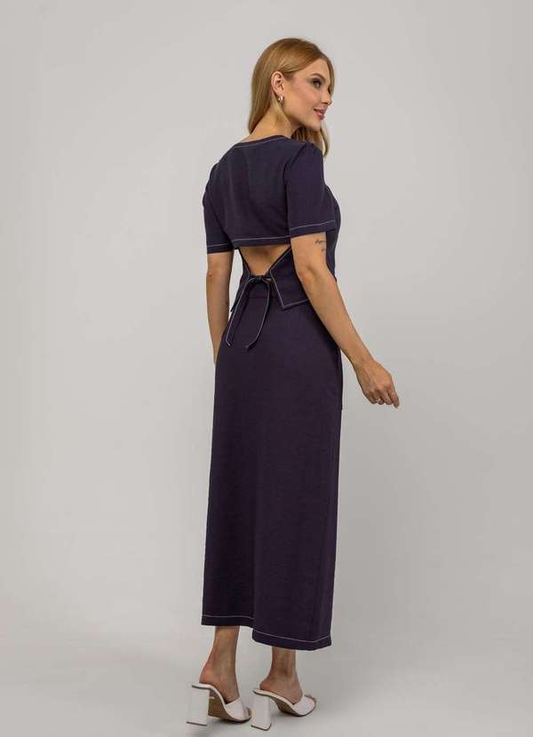 Salvatore Fashion - Blusa de Alfaiataria Decote Costas Azul 2