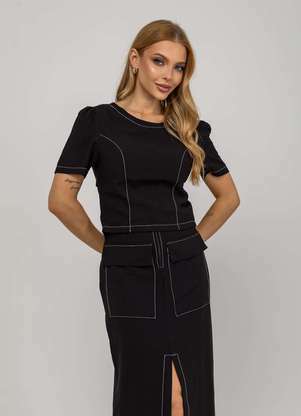 Salvatore Fashion - Blusa de Alfaiataria Decote Costas - SALVATORE FASHION