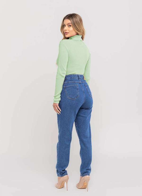 Salvatore Fashion - Blusa Tricot Modal Canelado Gola Rolê Verde 5
