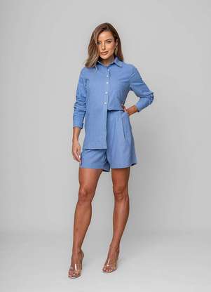 Salvatore Fashion - Camisa Alfaiataria Linho M/L com Bolso - SALVATORE FASHION