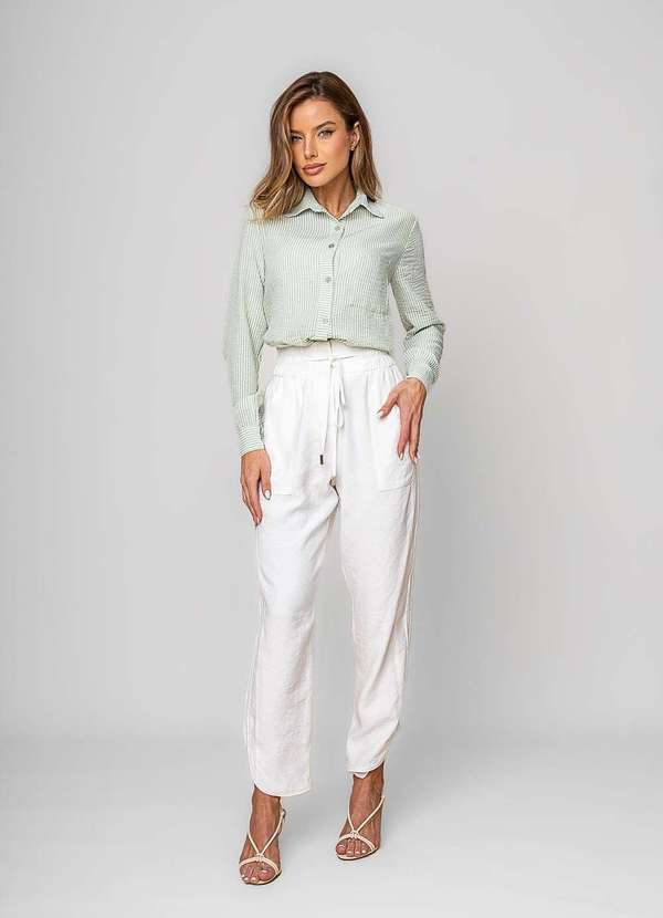 Salvatore Fashion - Camisão Listrado Alfaiataria Verde 2