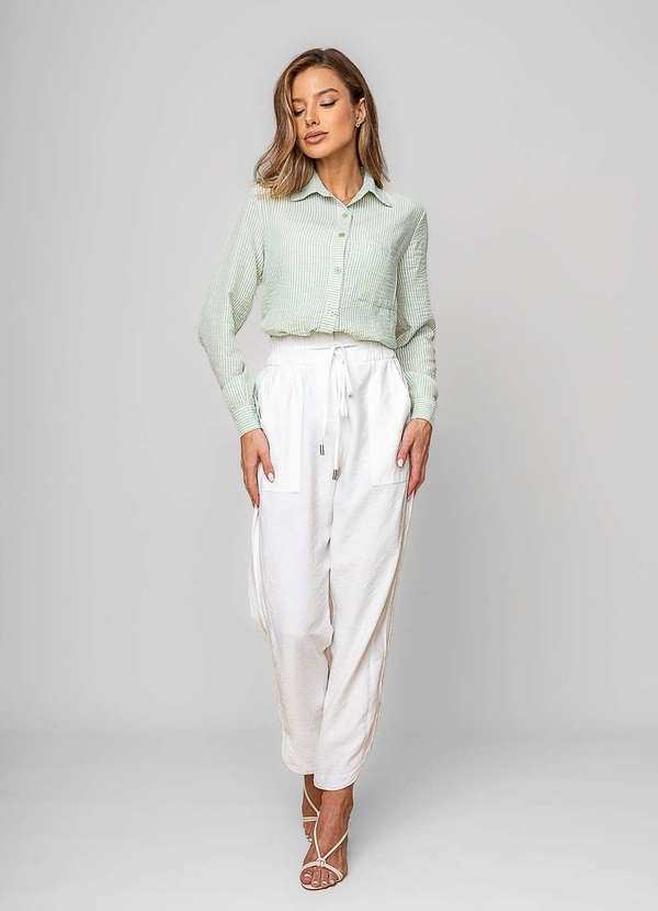 Salvatore Fashion - Camisão Listrado Alfaiataria Verde 4