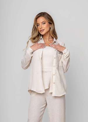 Salvatore Fashion - Camisão Listrado Alfaiataria - SALVATORE FASHION