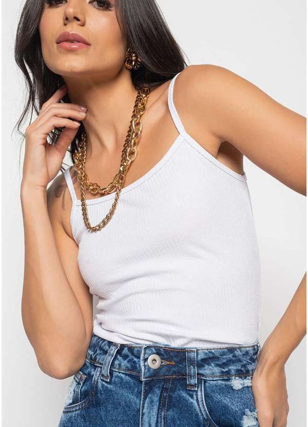 Salvatore Fashion - Kit 2 Regatas Alcinha Canelada Branco 2