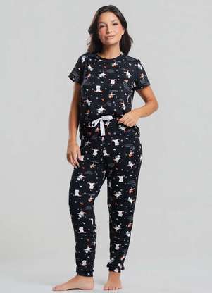 Salvatore Fashion - Pijama Calça e Blusa M/C Malha Fashion - SALVATORE FASHION