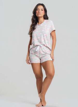 Salvatore Fashion - Pijama Short e Blusa M/C Malha  Fashion - SALVATORE FASHION