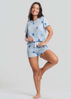 Salvatore Fashion - Pijama Short e Blusa M/C Malha  Fashion - SALVATORE FASHION