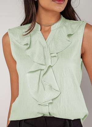 Salvatore Fashion - Regata Alfaiataria com Babados - SALVATORE FASHION