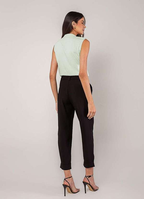 Salvatore Fashion - Regata Alfaiataria com Babados Verde 3