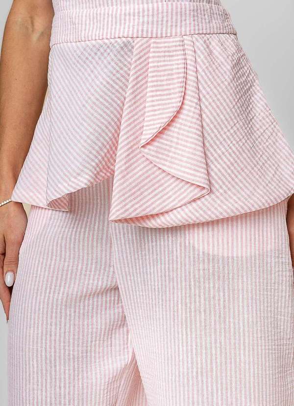 Salvatore Fashion - Regata Listrada com Babado Rosa 5