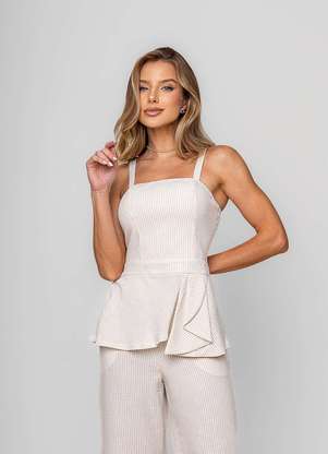 Salvatore Fashion - Regata Listrada com Babado - SALVATORE FASHION