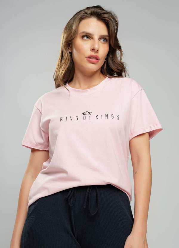 Salvatore Fashion - T-Shirt Ampla King Of King Fashion Rosa